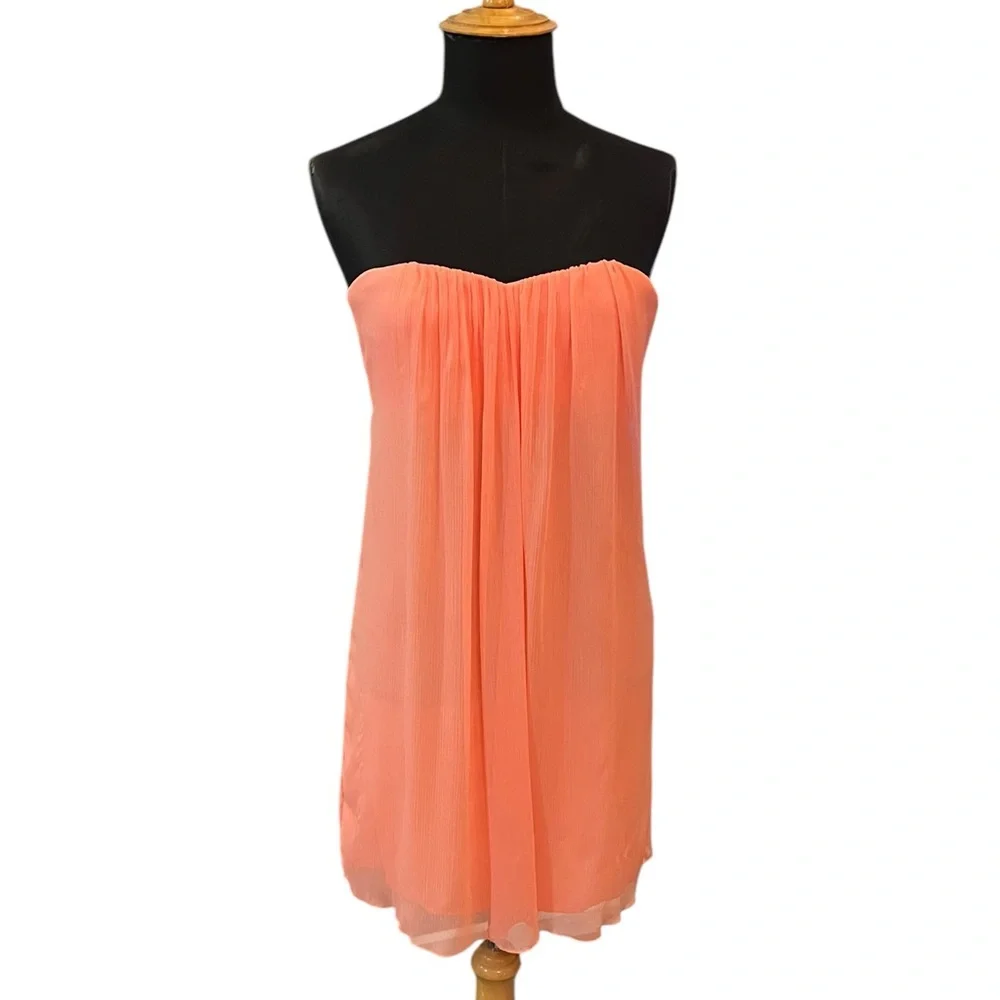 🧡𝐀𝐋𝐈𝐂𝐄 + 𝐎𝐋𝐈𝐕𝐈𝐀 strapless georgette - Picture 3 of 9